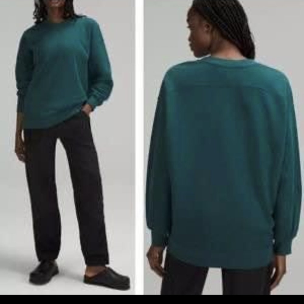 Lululemon Perfectly Oversized Crew Color: green jasper
